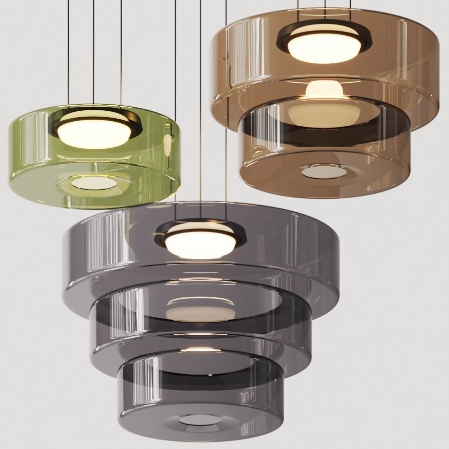 Glass Pendant Lamp, Contemporary Bauhaus Style Glass Ceiling Light, Hanging Lamp for Dining Room, Living Room and Bedroom