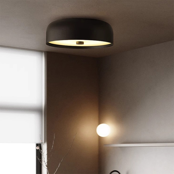 Nordic Retro Ceiling Light, Scandinavian LED Flush Mount Lamp, Warm Ceiling Light for Living Room, Bedroom and Hallway