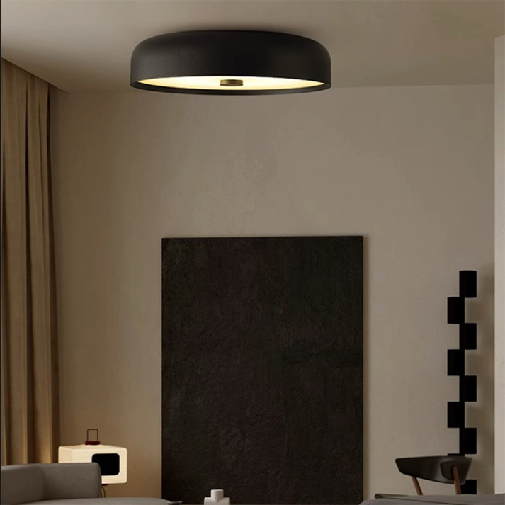 Nordic Retro Ceiling Light, Scandinavian LED Flush Mount Lamp, Warm Ceiling Light for Living Room, Bedroom and Hallway