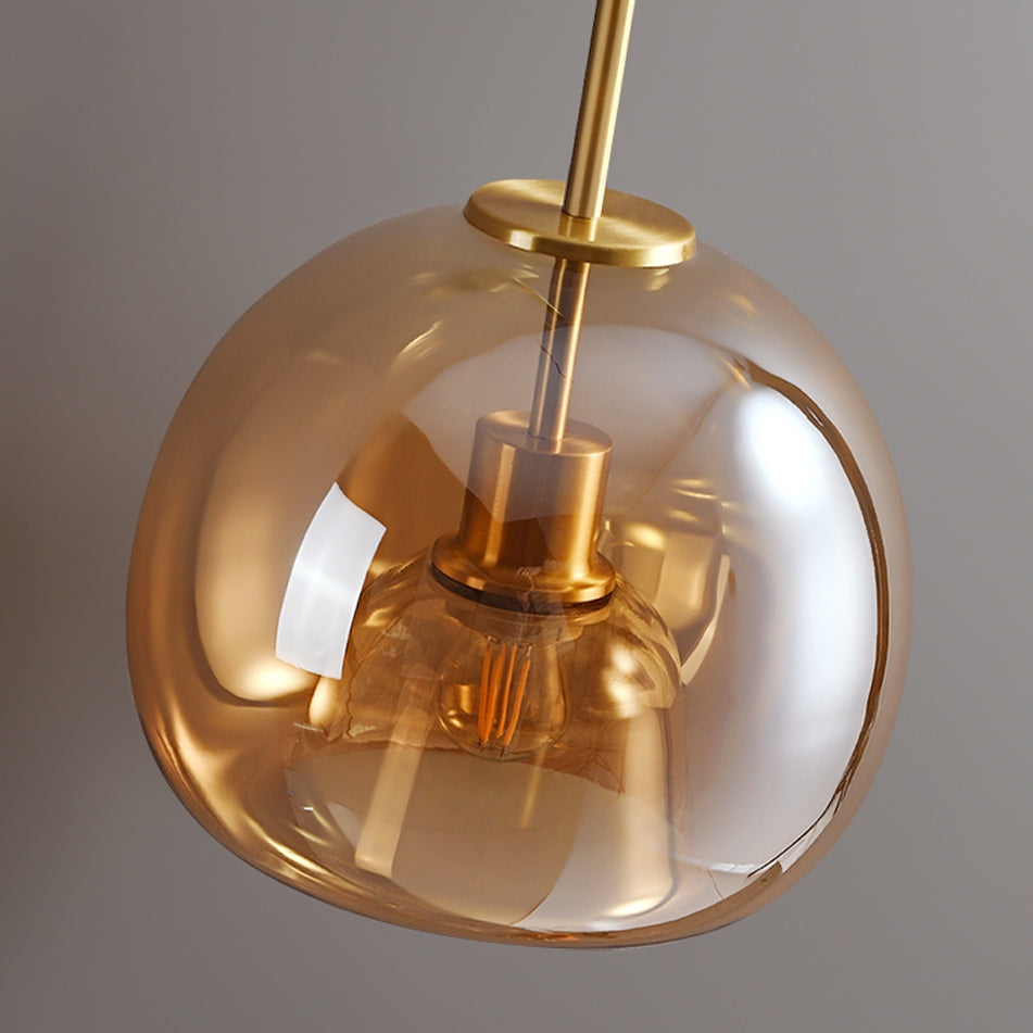 Vintage Bubble Glass Ceiling Light, Retro Bubble Glass Pendant Light, Vintage Hanging Lamp for Living Room, Bedroom, Hallway and Kitchen