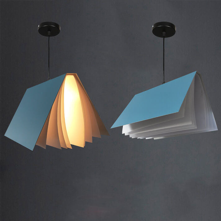 Flying Book Pendant Light, Minimalist Open Book Ceiling Light, Sculptural Hanging Lamp for Dining Room, Living Room and Hallway