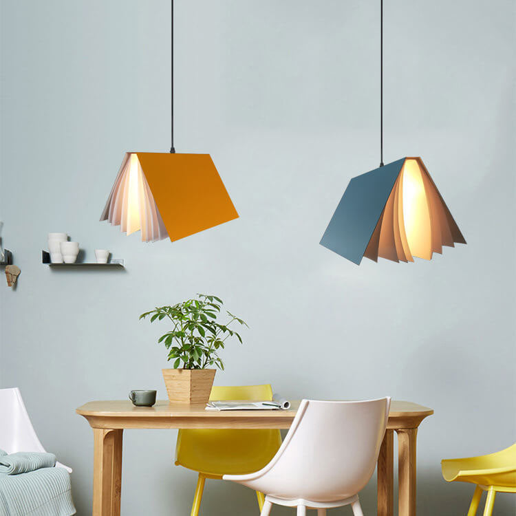 Flying Book Pendant Light, Minimalist Open Book Ceiling Light, Sculptural Hanging Lamp for Dining Room, Living Room and Hallway