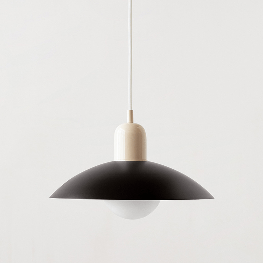 Macaron Bauhaus Pendant Light, Minimalist Powder Coated Geometric Hanging Lamp for Kitchen Island, Dining Room and Open Plan Spaces