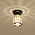 Crystal Foyer Ceiling Light, Minimalist Layered Crystal Semi Flush Lamp for Entryway, Hallway, Stairwell and Landing