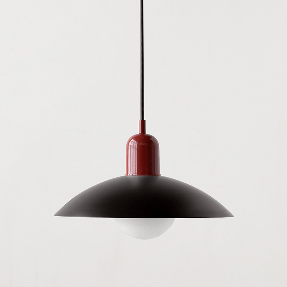 Macaron Bauhaus Pendant Light, Minimalist Powder Coated Geometric Hanging Lamp for Kitchen Island, Dining Room and Open Plan Spaces