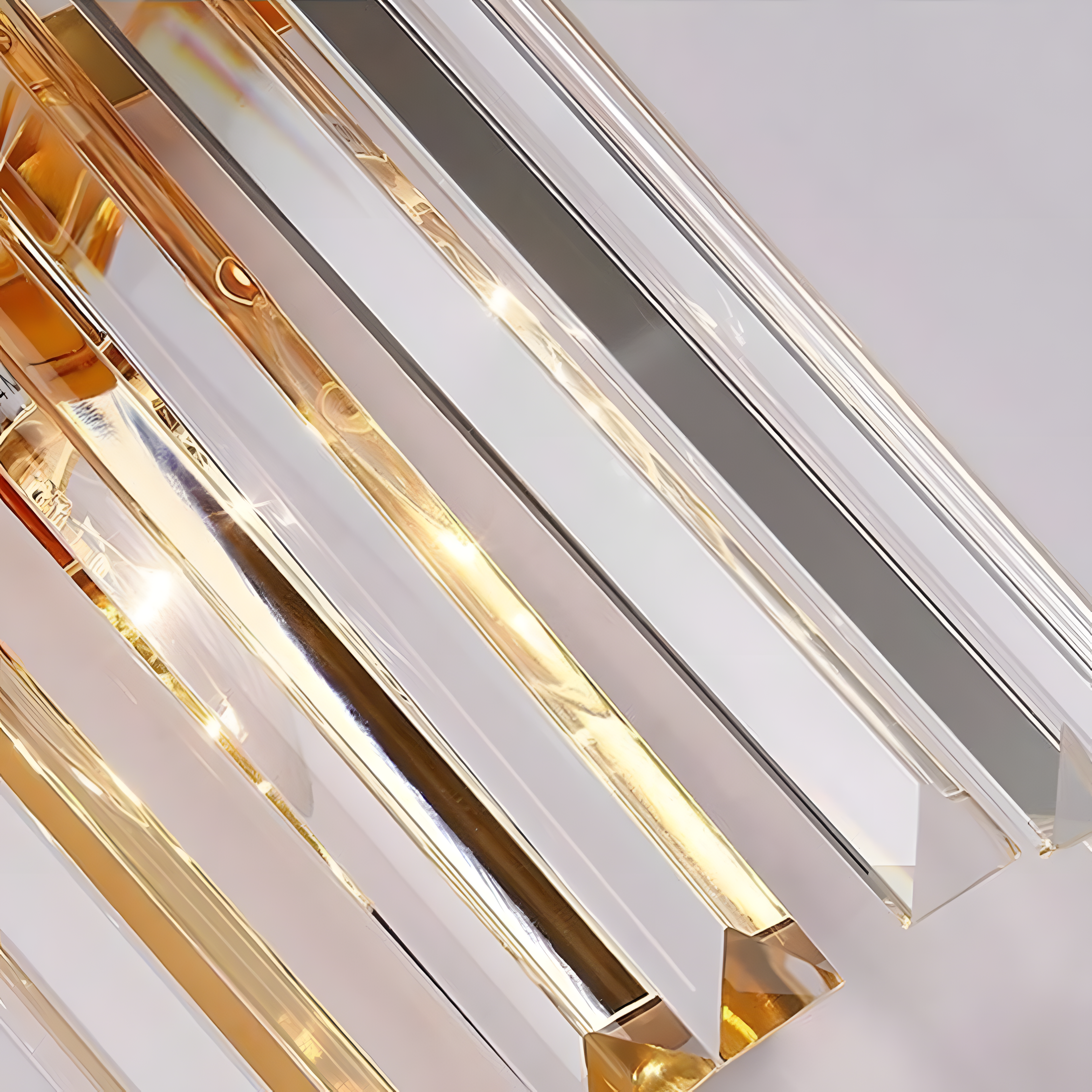 Crystal Wall Light, Minimalist Glass and Brushed Metal Wall Sconce, Modern Accent Light for Living Room, Bedroom and Hallway