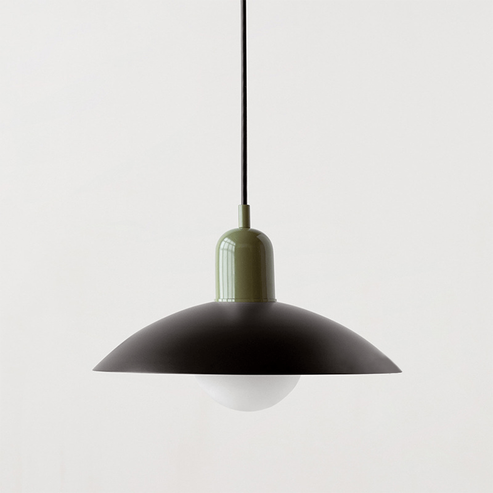 Macaron Bauhaus Pendant Light, Minimalist Powder Coated Geometric Hanging Lamp for Kitchen Island, Dining Room and Open Plan Spaces