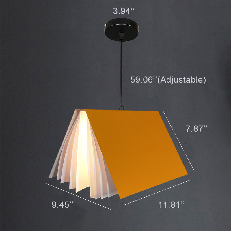 Flying Book Pendant Light, Minimalist Open Book Ceiling Light, Sculptural Hanging Lamp for Dining Room, Living Room and Hallway