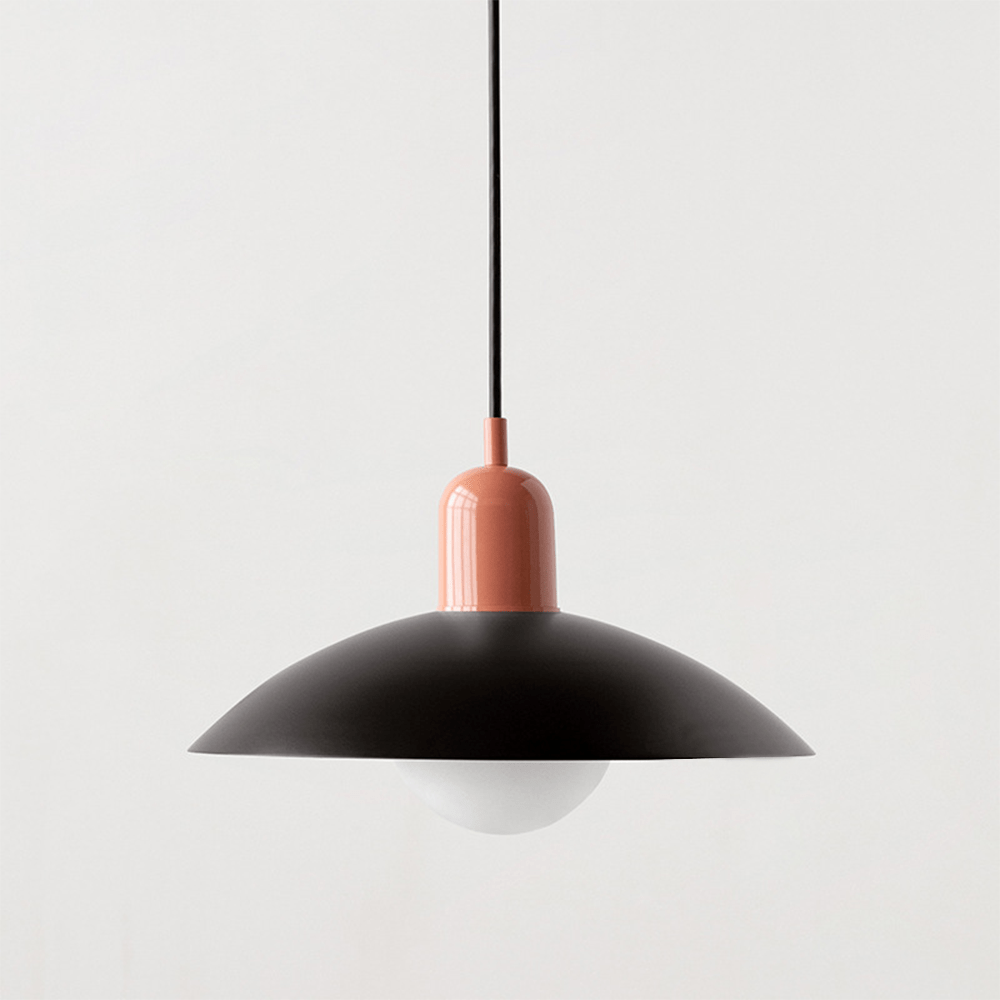 Macaron Bauhaus Pendant Light, Minimalist Powder Coated Geometric Hanging Lamp for Kitchen Island, Dining Room and Open Plan Spaces