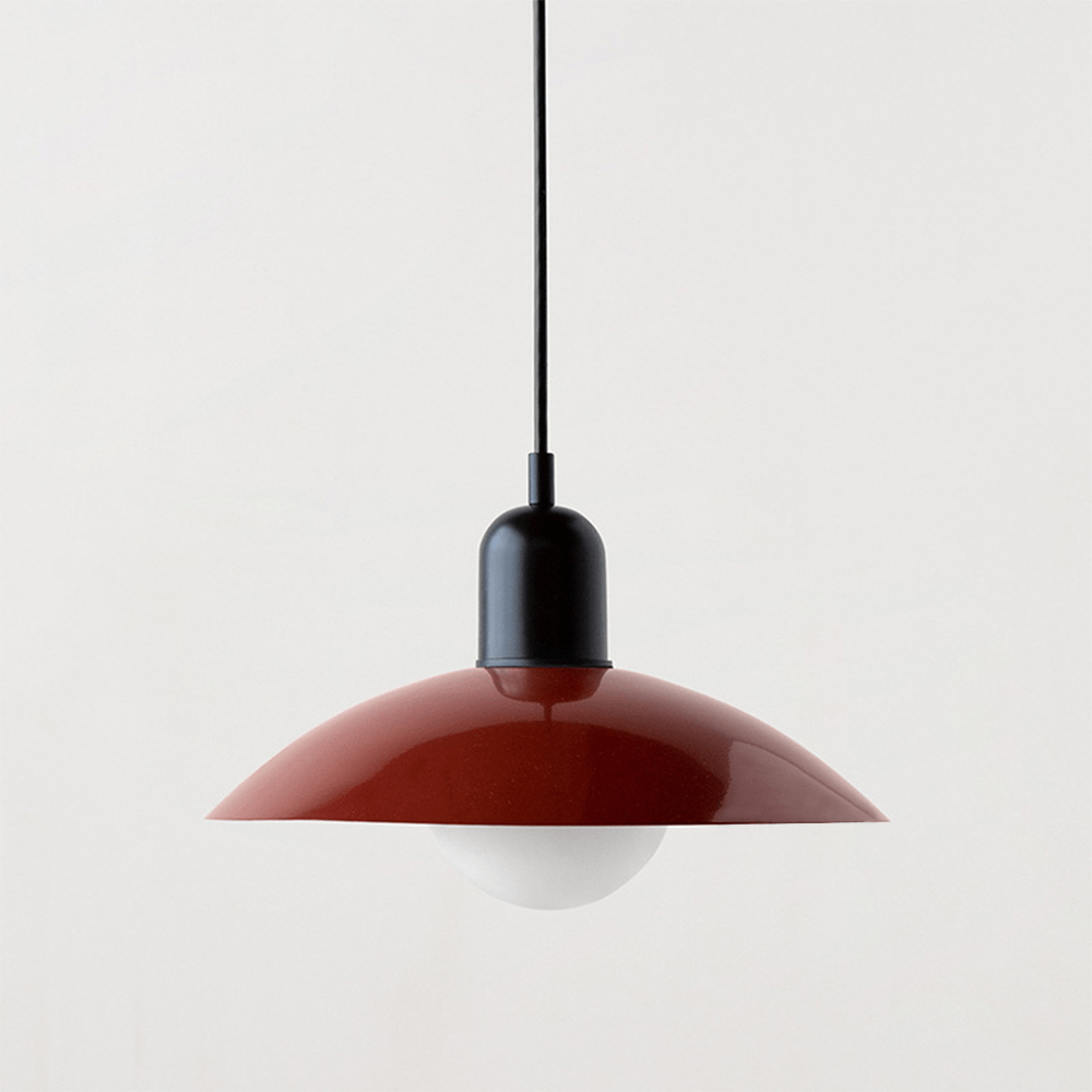 Macaron Bauhaus Pendant Light, Minimalist Powder Coated Geometric Hanging Lamp for Kitchen Island, Dining Room and Open Plan Spaces
