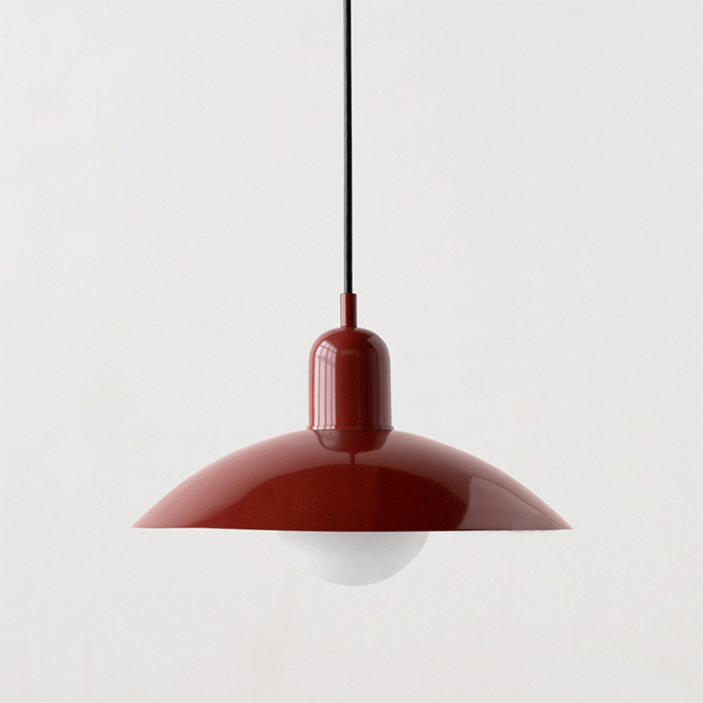 Macaron Bauhaus Pendant Light, Minimalist Powder Coated Geometric Hanging Lamp for Kitchen Island, Dining Room and Open Plan Spaces