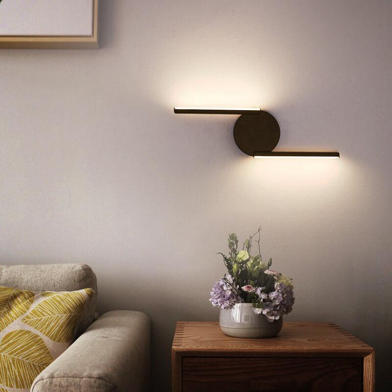 Curves Line LED Wall Light, Minimalist Continuous Arc LED Wall Washer for Living Room, Bedroom, Hallway and Stairwell