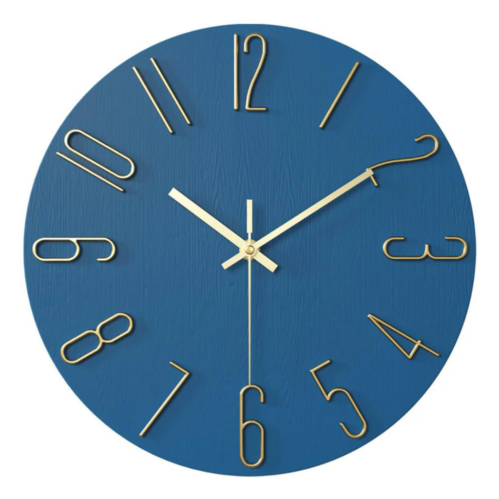 Noble Modern Wall Clock, Minimalist Round Wall Clock, Neutral Decorative Timepiece for Living Room, Bedroom, Kitchen and Hallway