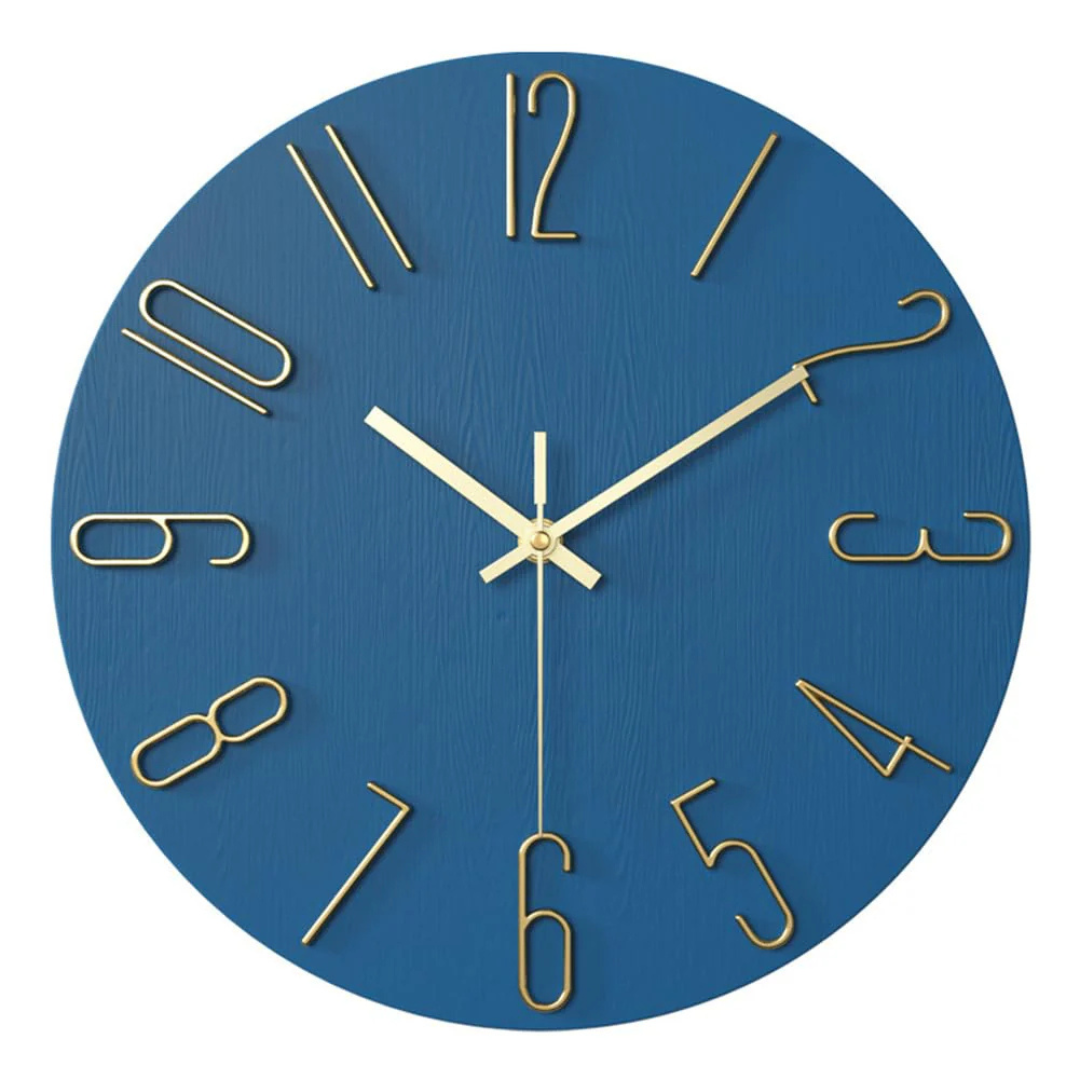 Noble Modern Wall Clock, Minimalist Round Wall Clock, Neutral Decorative Timepiece for Living Room, Bedroom, Kitchen and Hallway