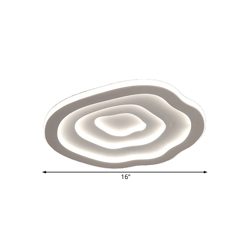 Ripple LED Ceiling Lamp, Minimalist Rippled Lens Flush Mount Ceiling Light for Living Room, Bedroom, Hallway and Kitchen