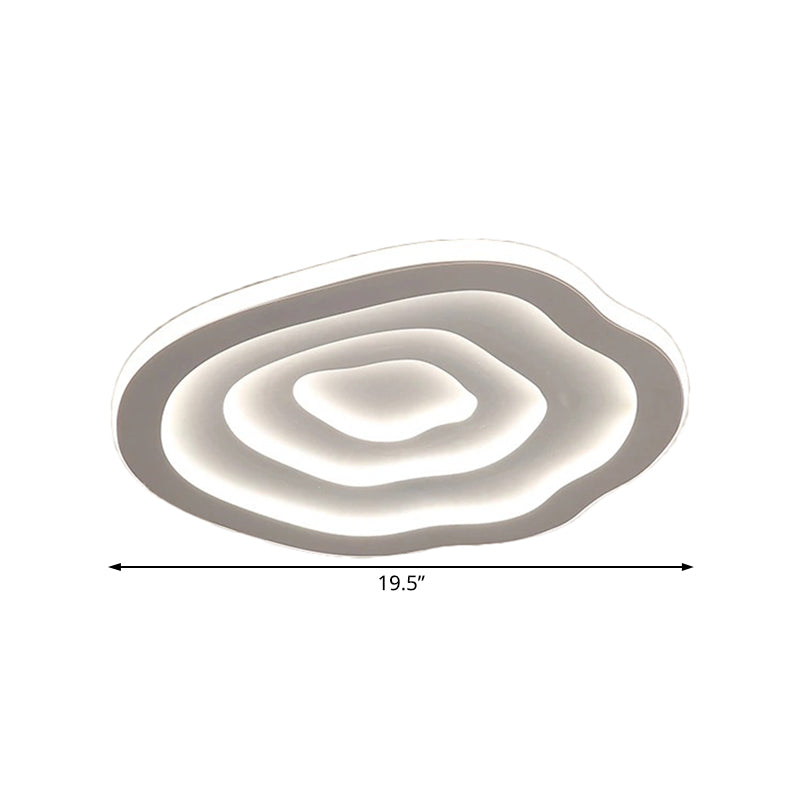 Ripple LED Ceiling Lamp, Minimalist Rippled Lens Flush Mount Ceiling Light for Living Room, Bedroom, Hallway and Kitchen