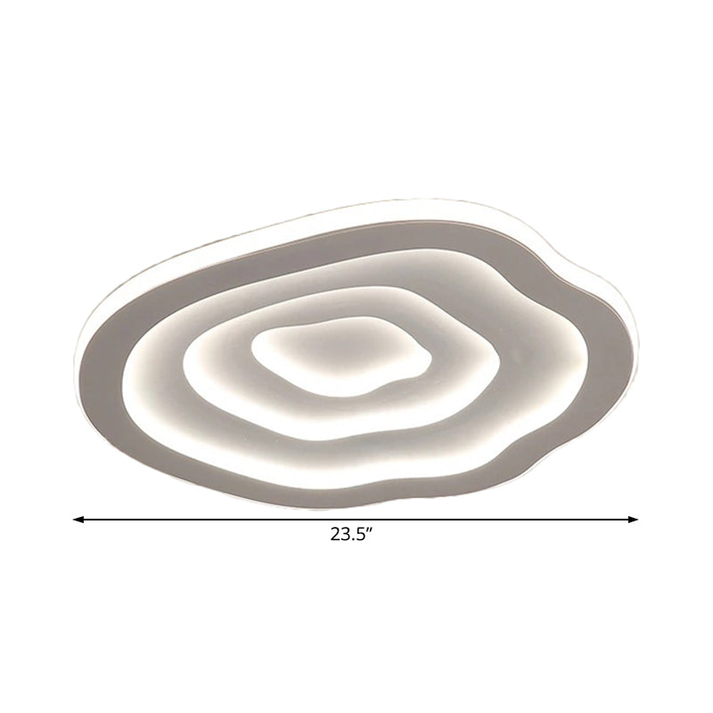 Ripple LED Ceiling Lamp, Minimalist Rippled Lens Flush Mount Ceiling Light for Living Room, Bedroom, Hallway and Kitchen