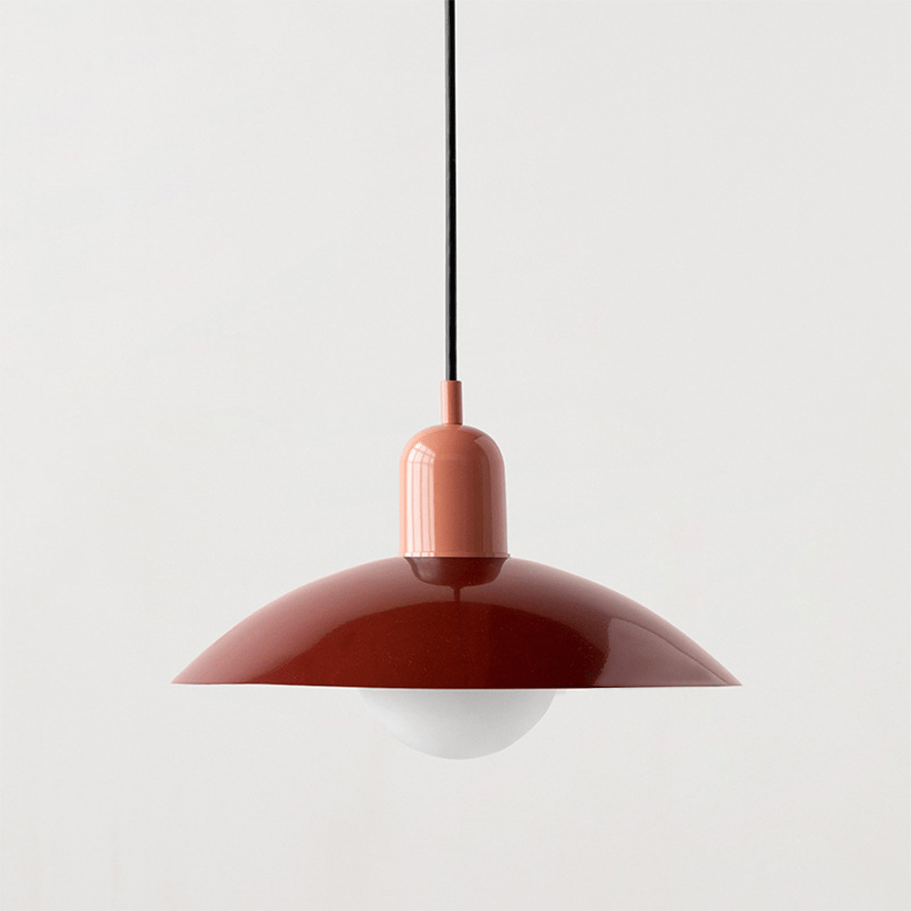 Macaron Bauhaus Pendant Light, Minimalist Powder Coated Geometric Hanging Lamp for Kitchen Island, Dining Room and Open Plan Spaces