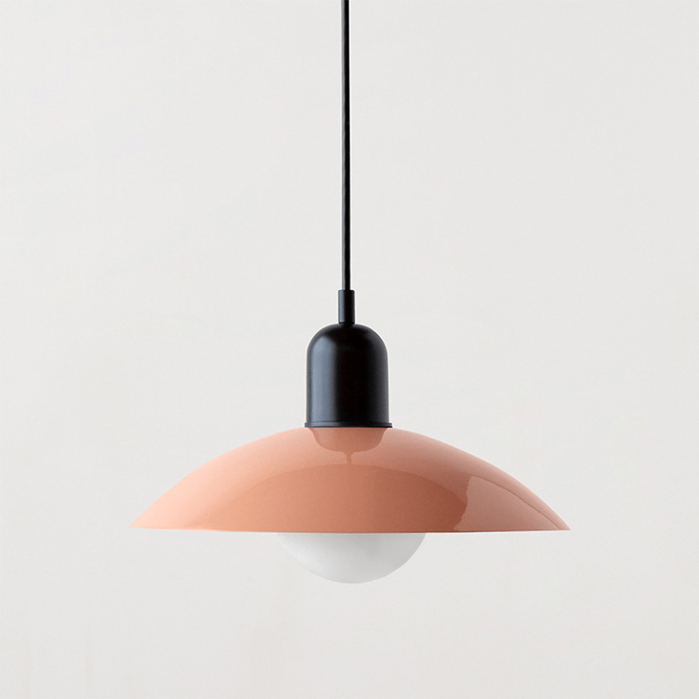Macaron Bauhaus Pendant Light, Minimalist Powder Coated Geometric Hanging Lamp for Kitchen Island, Dining Room and Open Plan Spaces