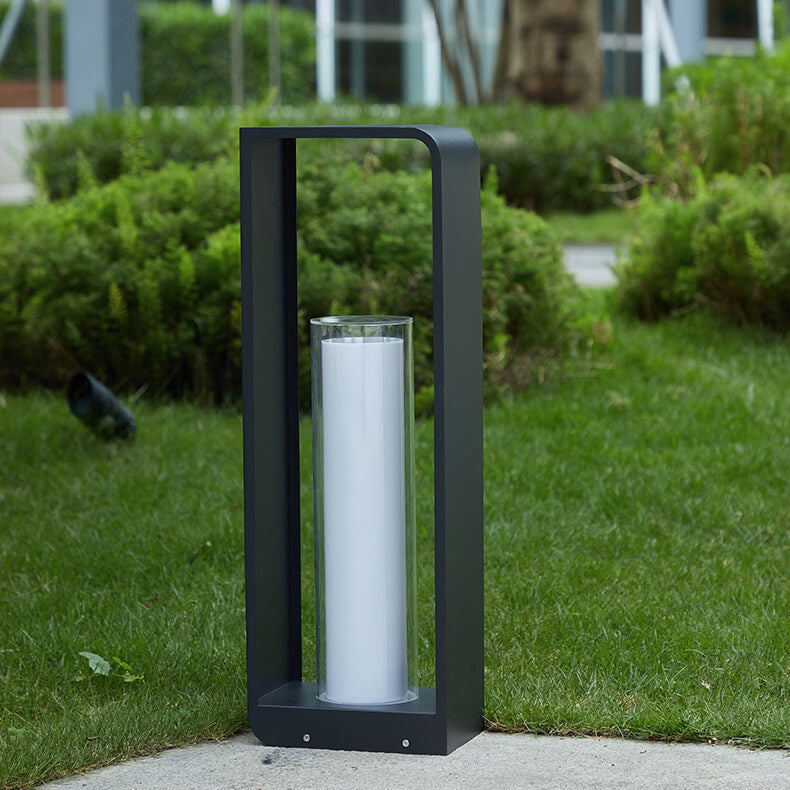Modern Square Outdoor LED Light, Minimalist Solar Powered Waterproof Garden Light, Outdoor Wall Lamp for Patio, Driveway and Pathway