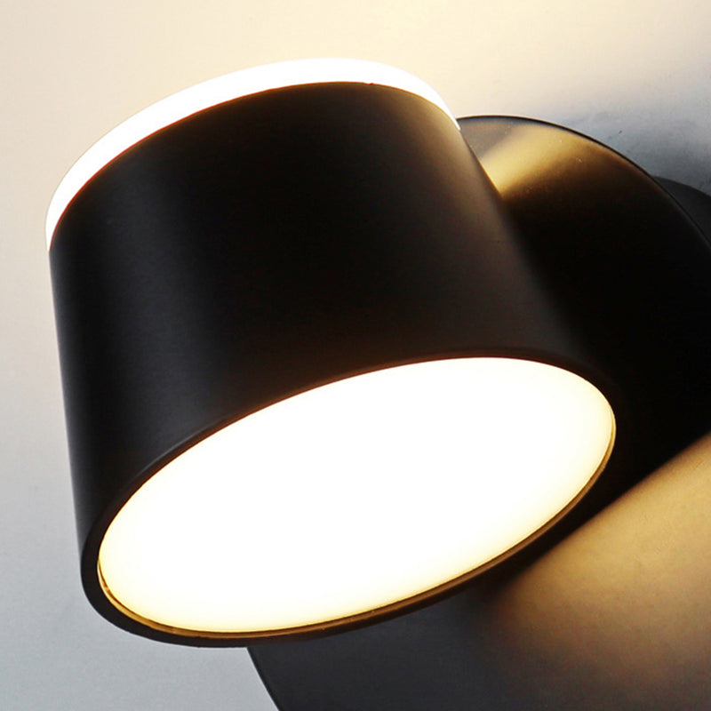 Rotatable LED Wall Lamp, Minimalist Adjustable Integrated LED Wall Sconce for Bedroom, Living Room, Hallway and Home Office