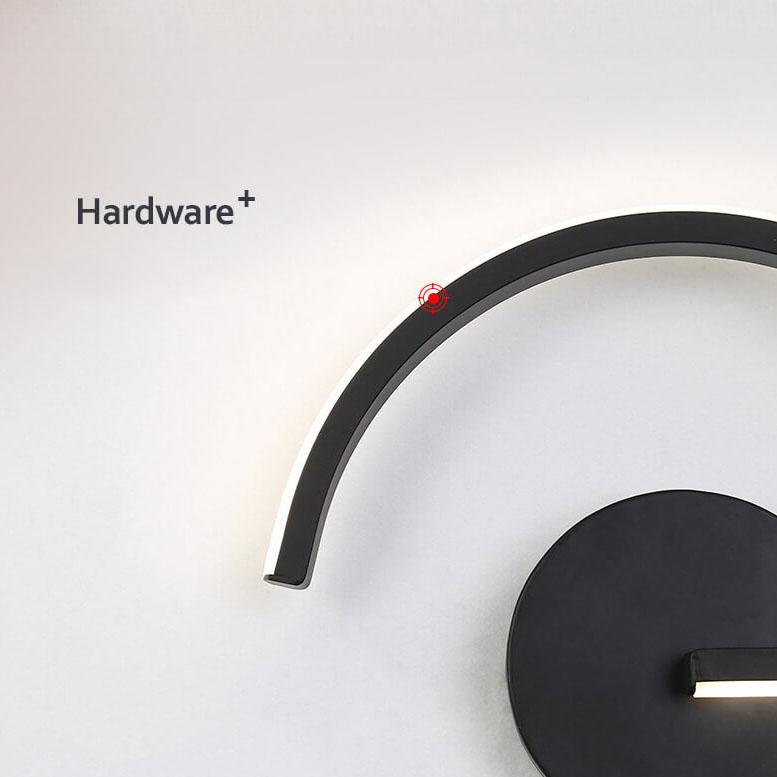 Curves Line LED Wall Light, Minimalist Continuous Arc LED Wall Washer for Living Room, Bedroom, Hallway and Stairwell