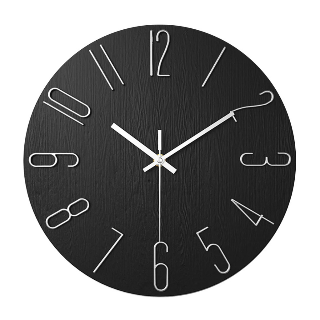 Noble Modern Wall Clock, Minimalist Round Wall Clock, Neutral Decorative Timepiece for Living Room, Bedroom, Kitchen and Hallway