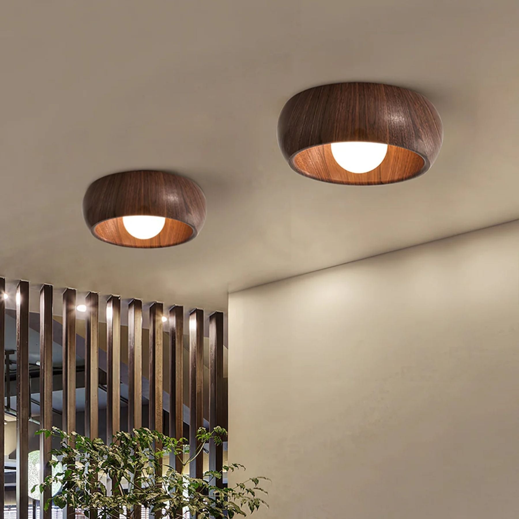 Albanora Ceiling Lamp, Minimalist Solid Wood LED Ceiling Light for Living Room, Bedroom, Hallway and Dining Room