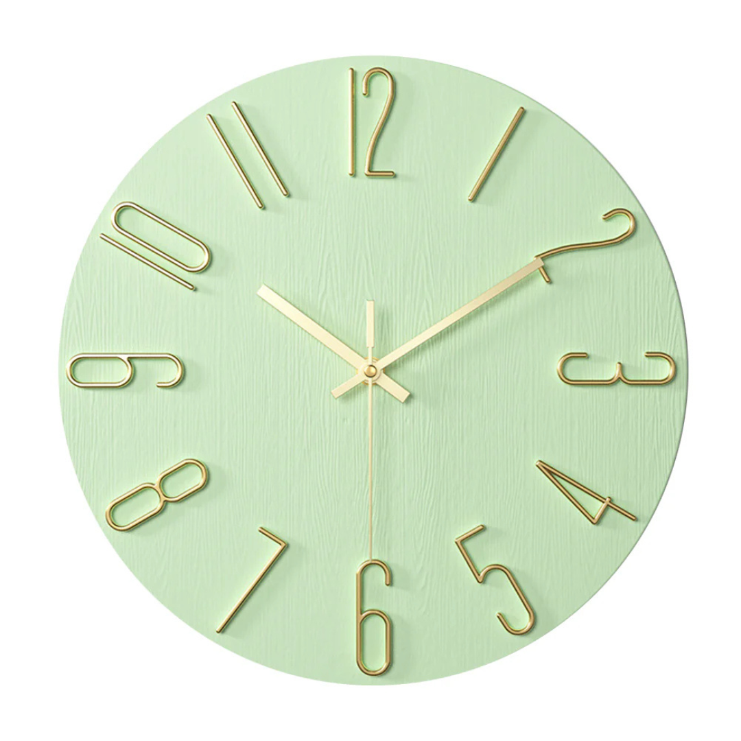 Noble Modern Wall Clock, Minimalist Round Wall Clock, Neutral Decorative Timepiece for Living Room, Bedroom, Kitchen and Hallway