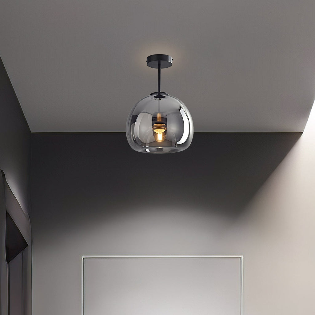 Vintage Bubble Glass Ceiling Light, Retro Bubble Glass Pendant Light, Vintage Hanging Lamp for Living Room, Bedroom, Hallway and Kitchen