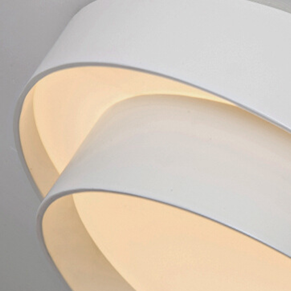 Nordic Round LED Ceiling Light, Scandinavian Minimalist Flush Mount Lamp for Living Room, Bedroom, Hallway and Kitchen