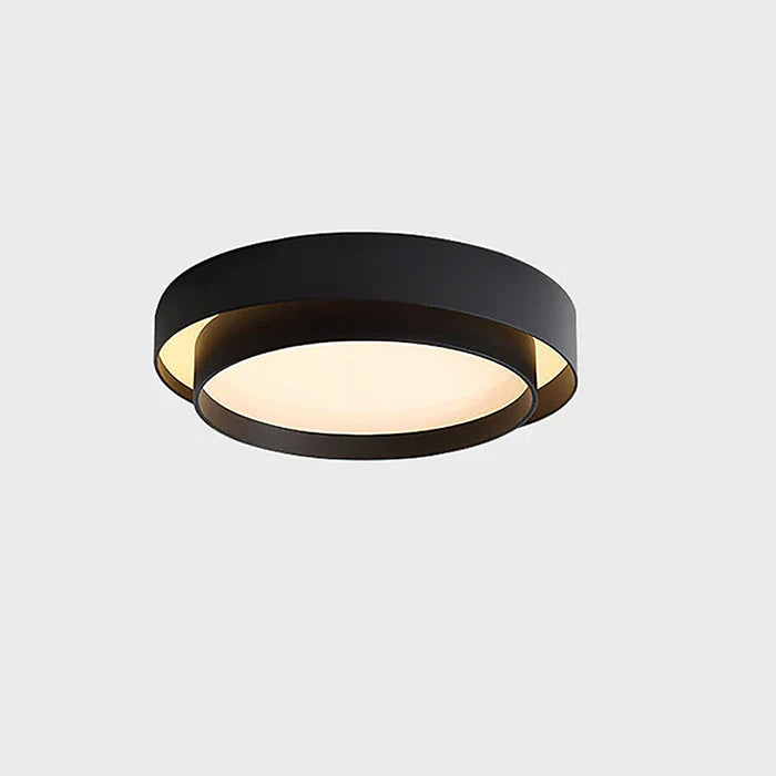Nordic Round LED Ceiling Light, Scandinavian Minimalist Flush Mount Lamp for Living Room, Bedroom, Hallway and Kitchen