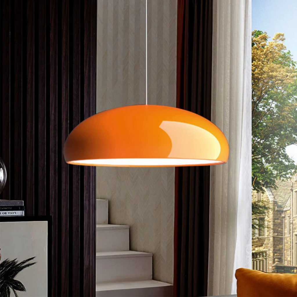 Horus Pendant Light, Minimalist Brushed Metal Ceiling Light, Concealed Fitting Hanging Lamp for Dining Room, Kitchen Island and Hallway