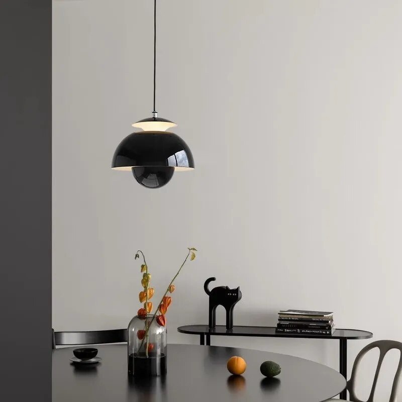 Scandinavian Modern LED Pendant Light, Sculptural Integrated LED Hanging Lamp for Dining Room, Kitchen Island and Living Room