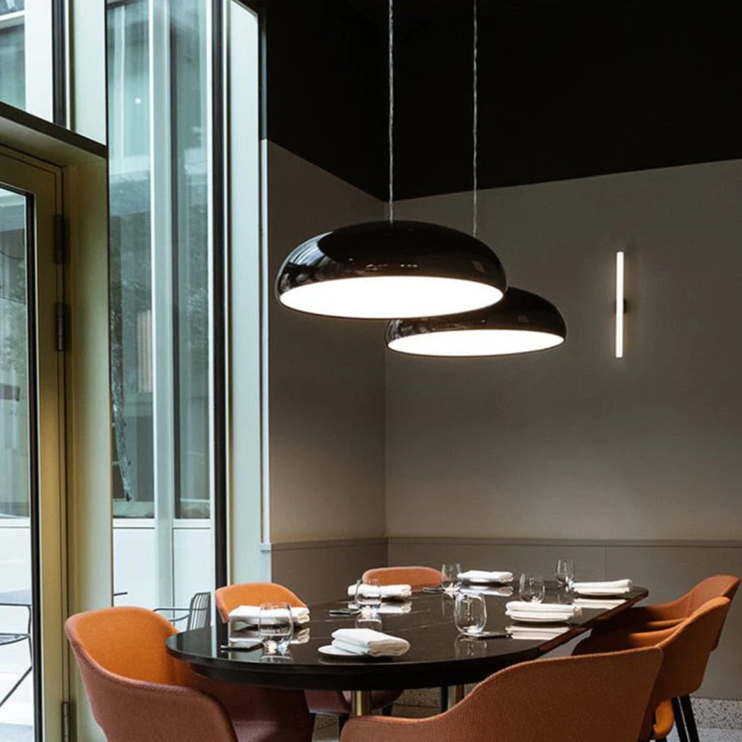 Horus Pendant Light, Minimalist Brushed Metal Ceiling Light, Concealed Fitting Hanging Lamp for Dining Room, Kitchen Island and Hallway
