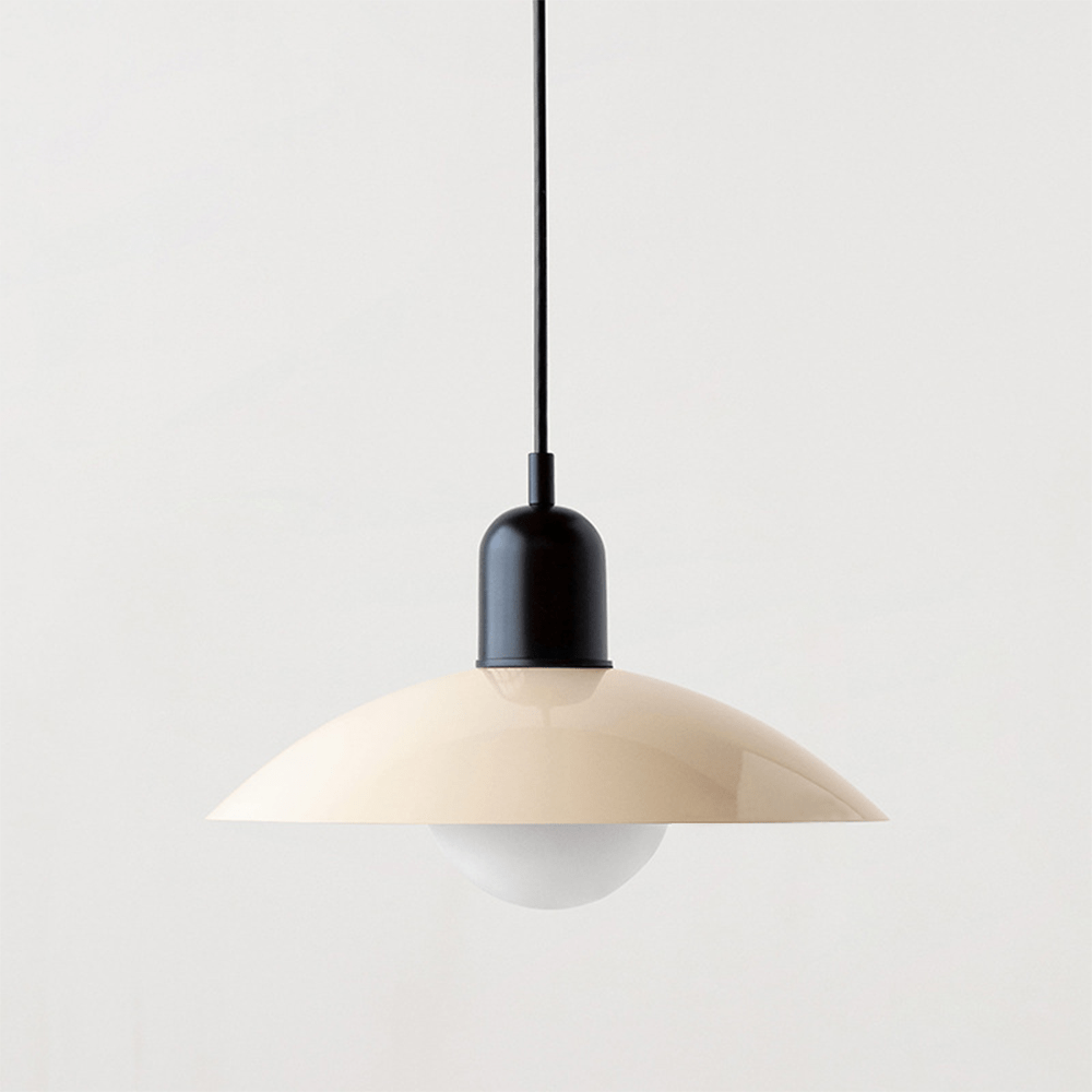 Macaron Bauhaus Pendant Light, Minimalist Powder Coated Geometric Hanging Lamp for Kitchen Island, Dining Room and Open Plan Spaces