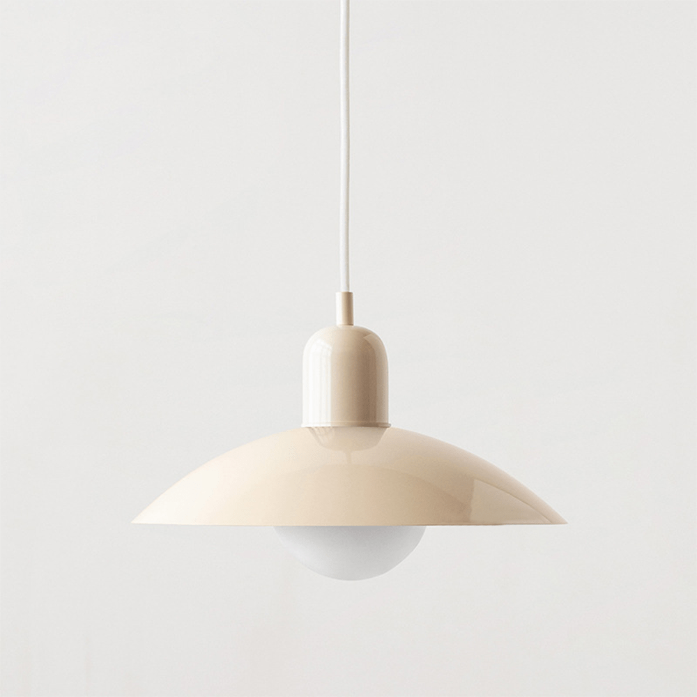 Macaron Bauhaus Pendant Light, Minimalist Powder Coated Geometric Hanging Lamp for Kitchen Island, Dining Room and Open Plan Spaces