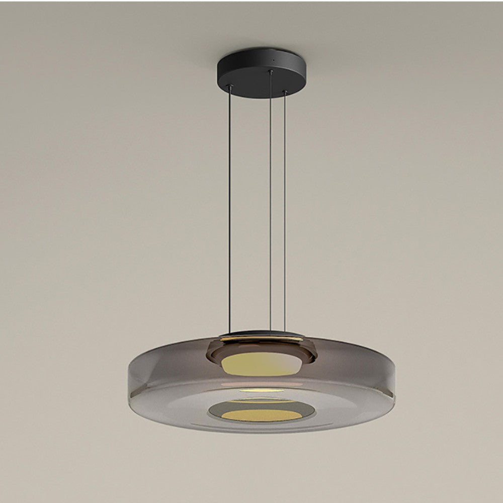 Glass Pendant Lamp, Contemporary Bauhaus Style Glass Ceiling Light, Hanging Lamp for Dining Room, Living Room and Bedroom