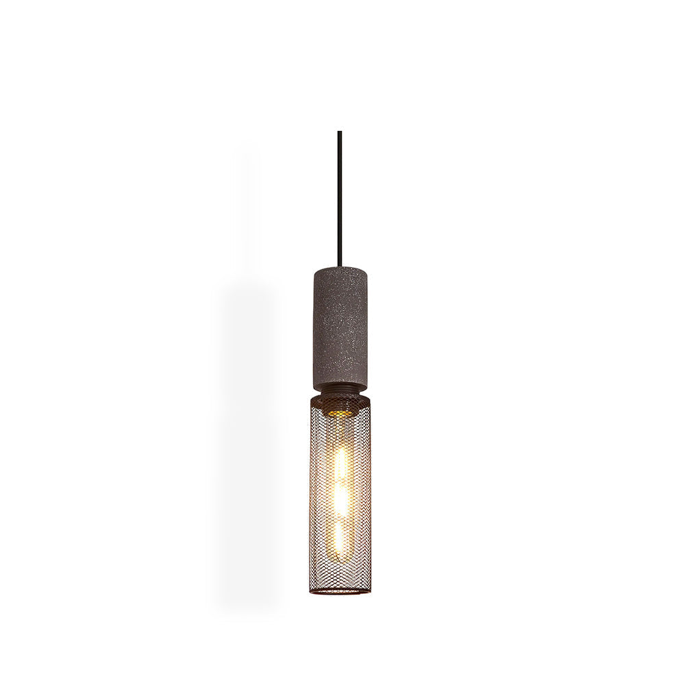 Urban Concrete Pendant Light, Industrial Marble Look Stone LED Hanging Lamp for Kitchen Island, Dining Room and Living Room