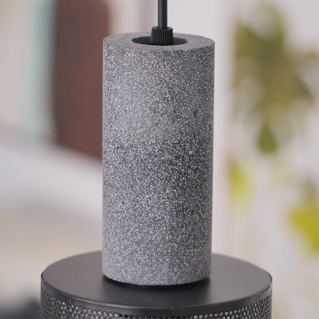 Urban Concrete Pendant Light, Industrial Marble Look Stone LED Hanging Lamp for Kitchen Island, Dining Room and Living Room