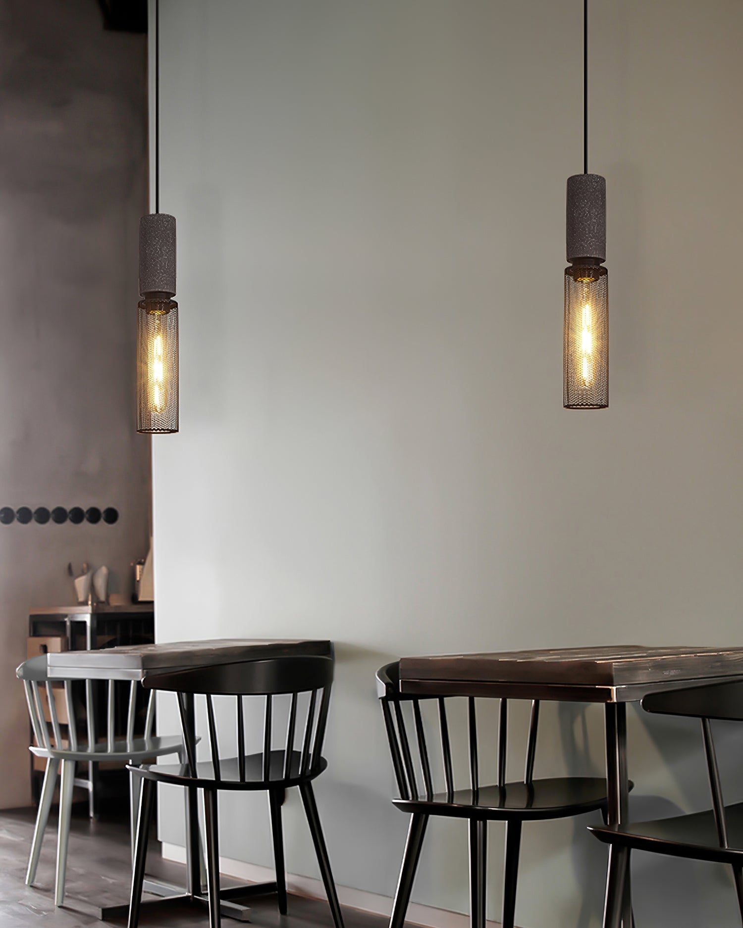 Urban Concrete Pendant Light, Industrial Marble Look Stone LED Hanging Lamp for Kitchen Island, Dining Room and Living Room