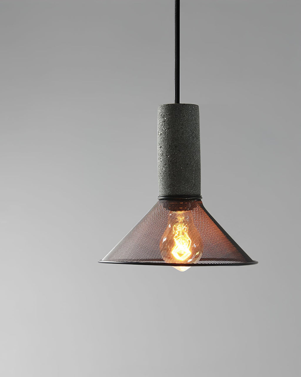Urban Concrete Pendant Light, Industrial Marble Look Stone LED Hanging Lamp for Kitchen Island, Dining Room and Living Room
