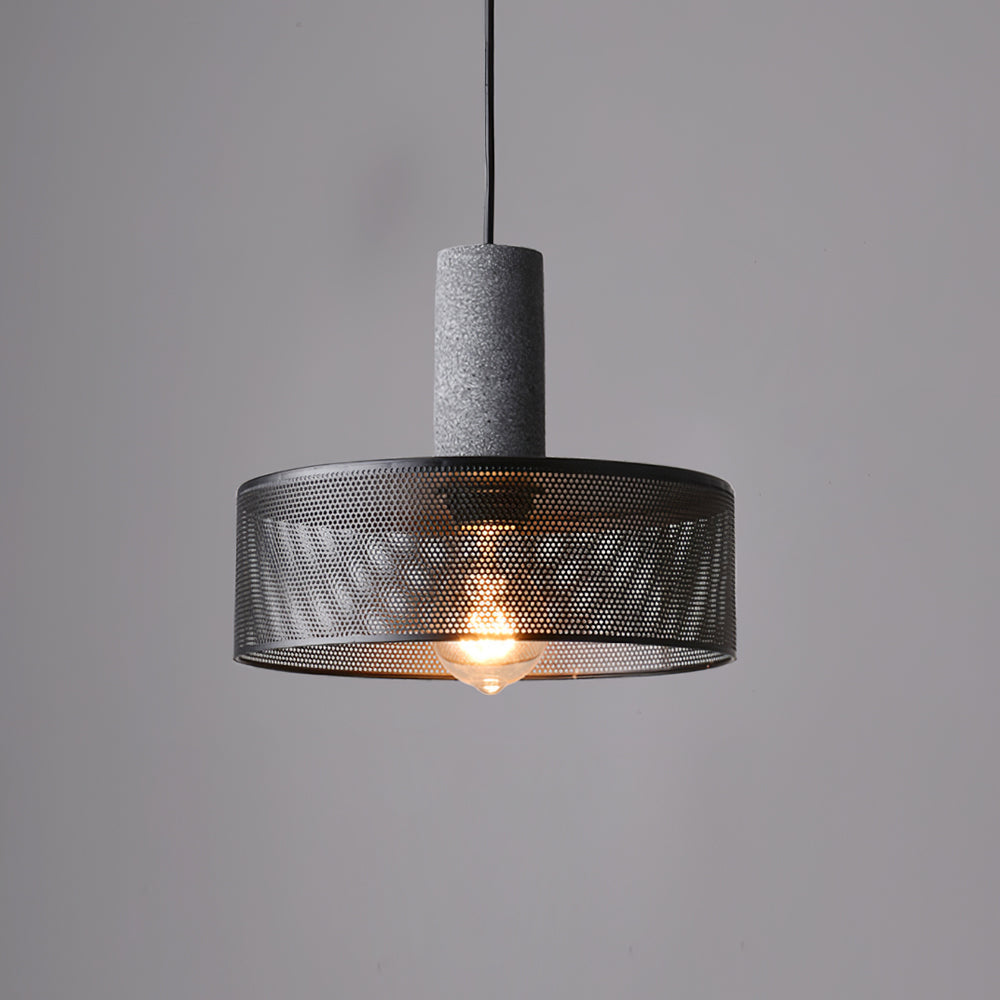 Urban Concrete Pendant Light, Industrial Marble Look Stone LED Hanging Lamp for Kitchen Island, Dining Room and Living Room