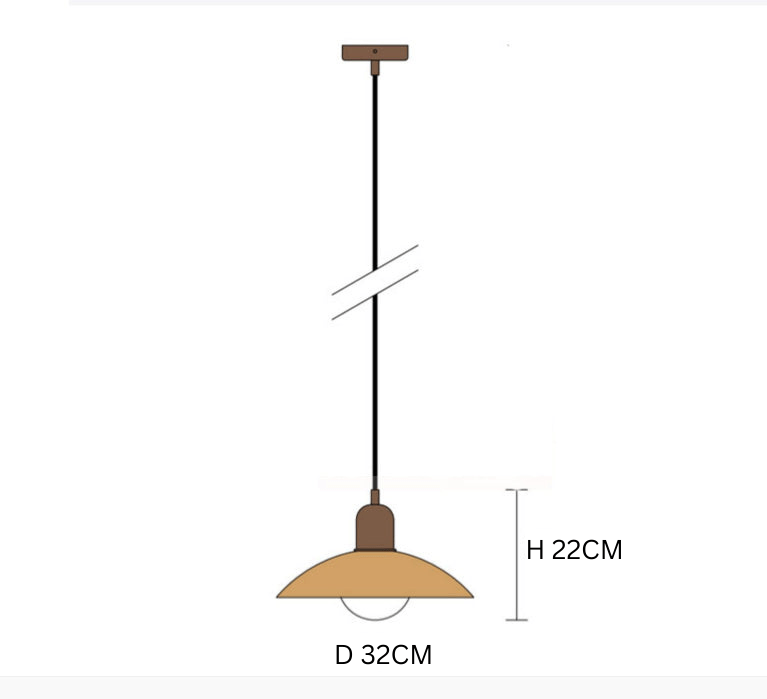 Macaron Bauhaus Pendant Light, Minimalist Powder Coated Geometric Hanging Lamp for Kitchen Island, Dining Room and Open Plan Spaces