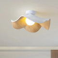 Scandinavian Wooden Lotus Ceiling Light, Solid Wood and Iron Layered Petal Ceiling Lamp for Living Room, Bedroom and Hallway
