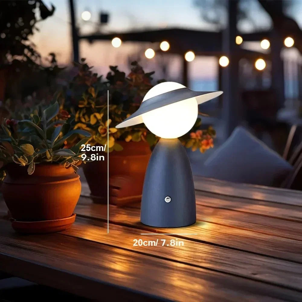 TouchBright Wireless Rechargeable Lamp, Contemporary Dimmable Cordless Touch Lamp, Portable Desk Light for Home Office, Bedside and Shelf