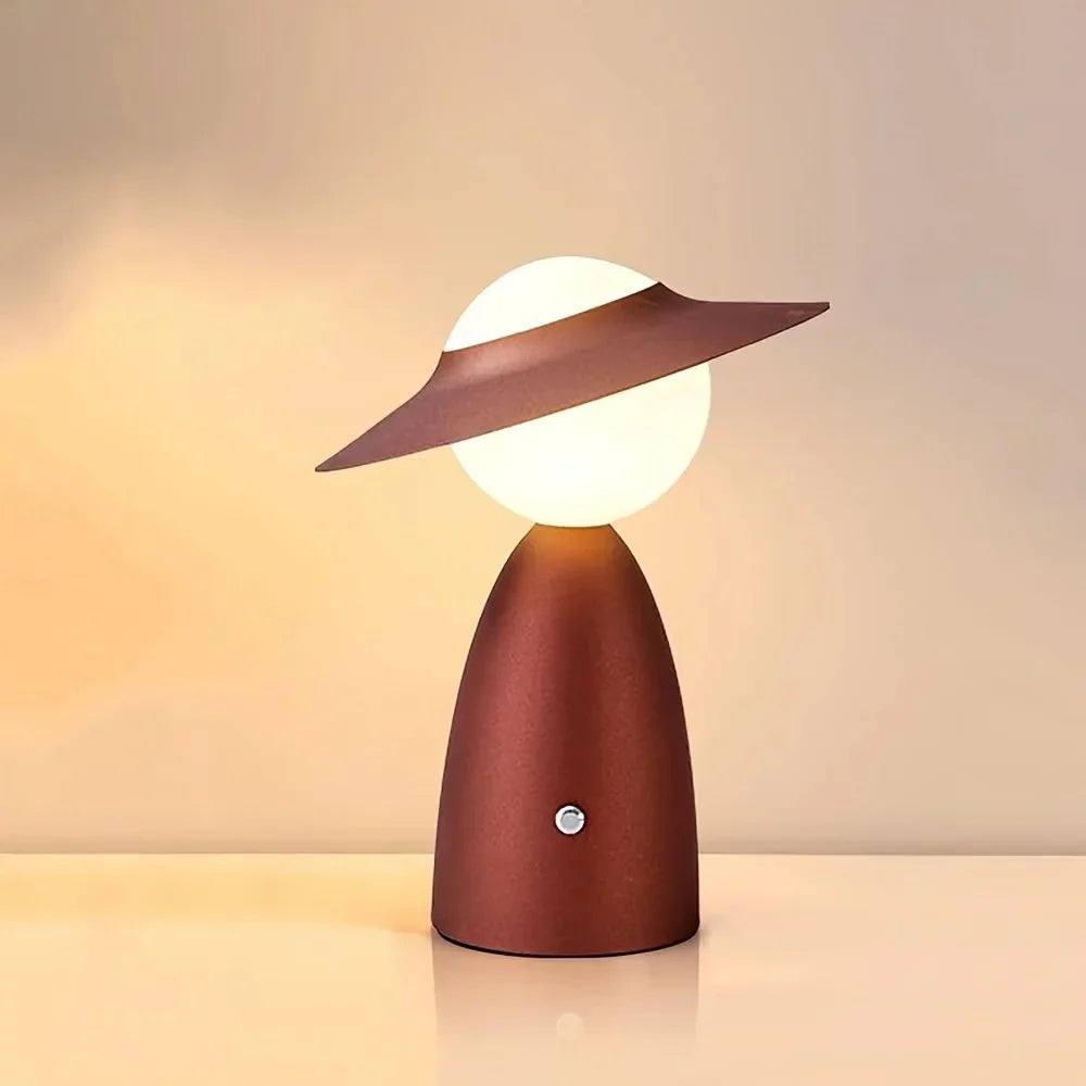 TouchBright Wireless Rechargeable Lamp, Contemporary Dimmable Cordless Touch Lamp, Portable Desk Light for Home Office, Bedside and Shelf