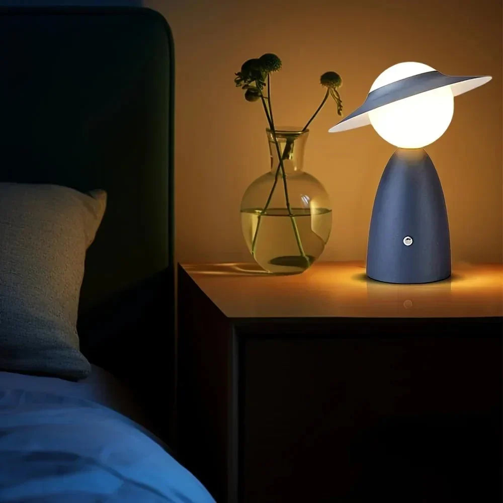 TouchBright Wireless Rechargeable Lamp, Contemporary Dimmable Cordless Touch Lamp, Portable Desk Light for Home Office, Bedside and Shelf