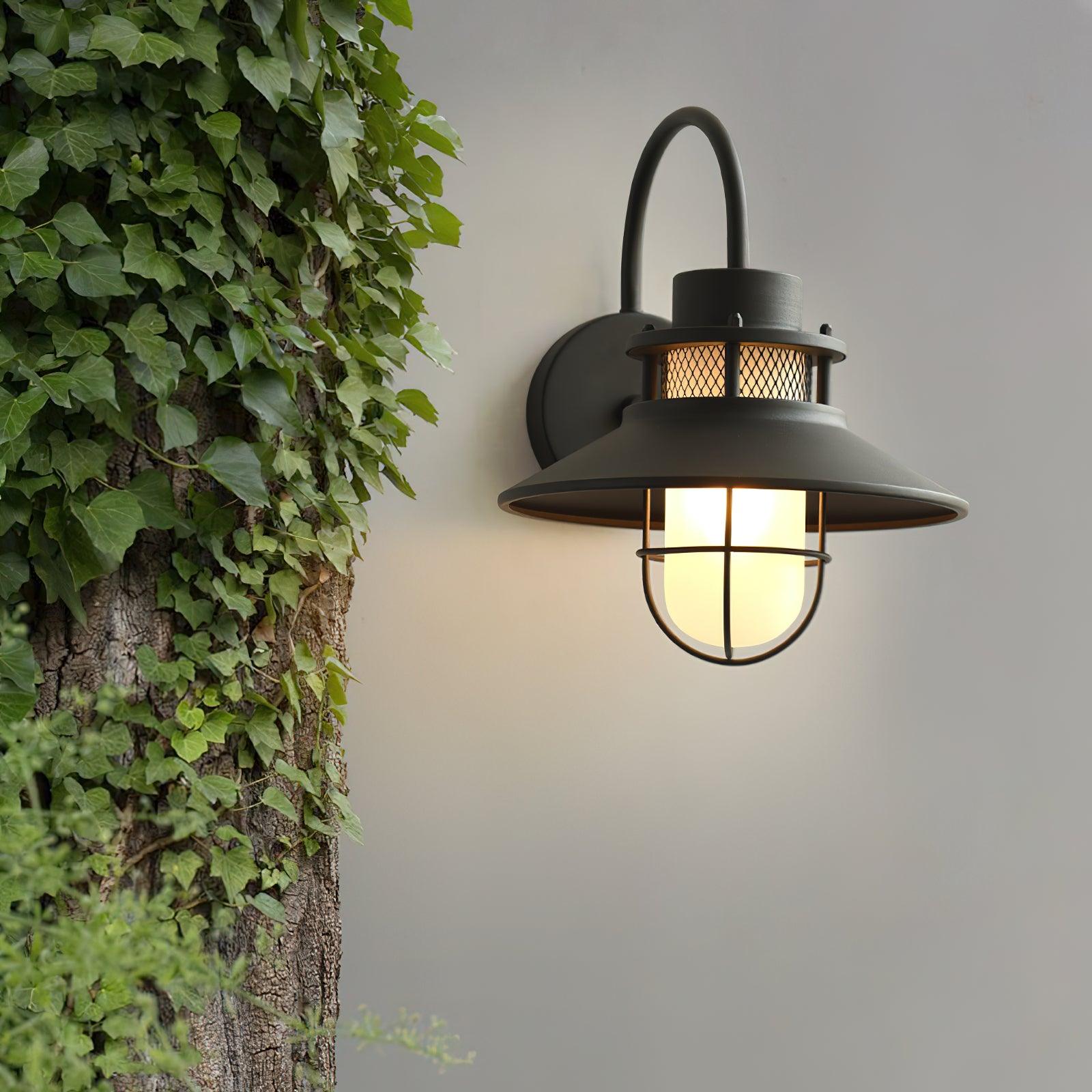Felix Outdoor Wall Lamp, Industrial Waterproof Exterior Wall Sconce, Weather Ready Hanging Light for Garden, Porch, Patio and Front Door