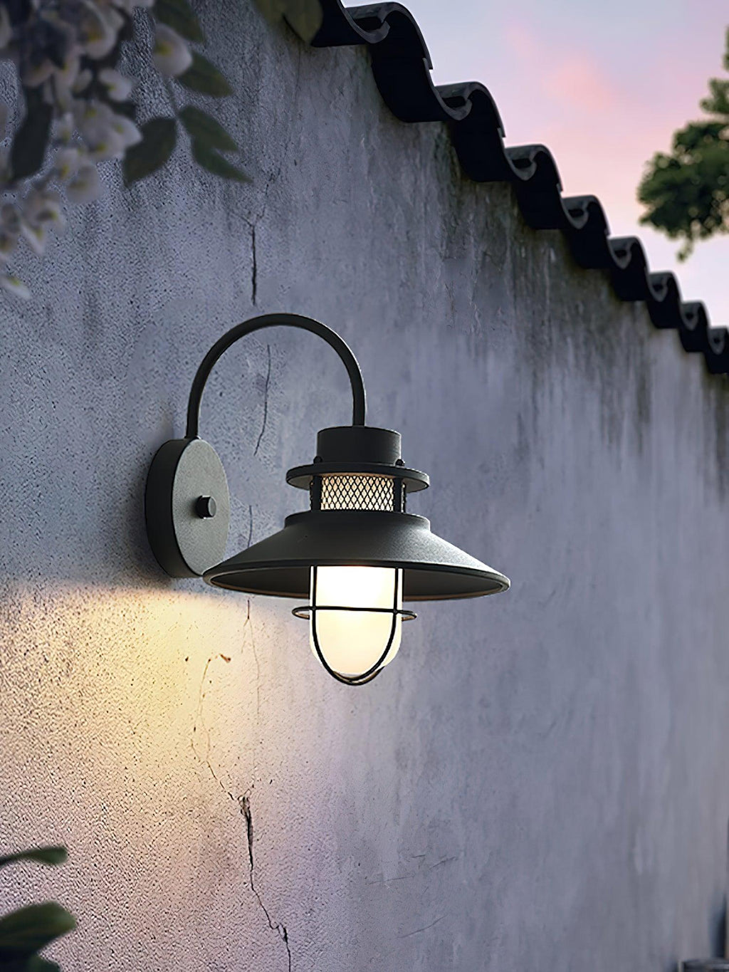 Felix Outdoor Wall Lamp, Industrial Waterproof Exterior Wall Sconce, Weather Ready Hanging Light for Garden, Porch, Patio and Front Door